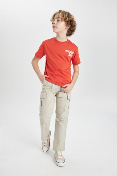 Boy Jogger Straight Leg Gabardine Trousers