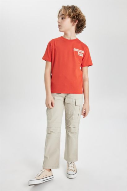 Boy Jogger Straight Leg Gabardine Trousers