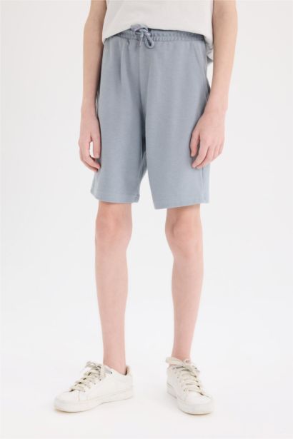 Boy Elastic Waist Pique Shorts