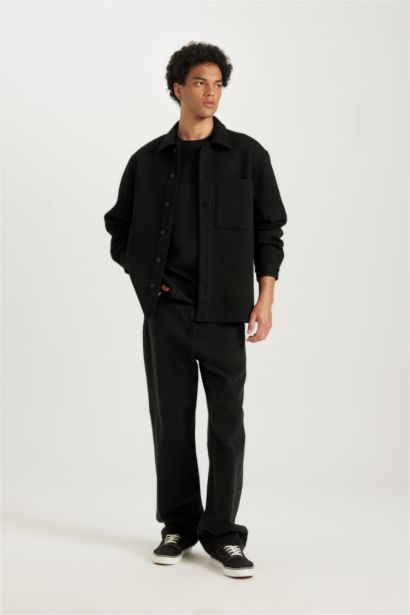 Regular Fit Cotton Basic Long Sleeve Shirt