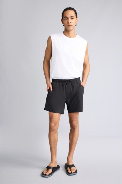 Short de bain imprimé à texture extensible Coupe régulière de DeFactoFit