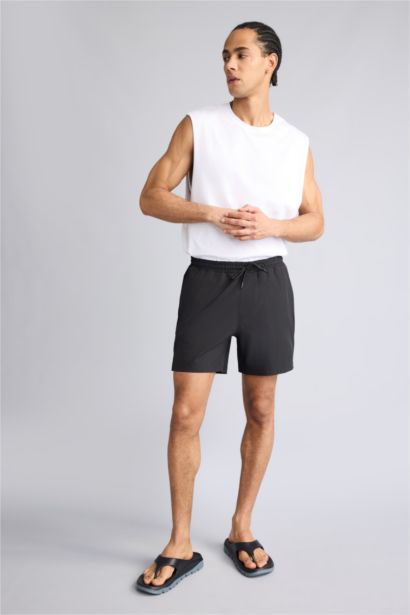 Short de bain imprimé à texture extensible Coupe régulière de DeFactoFit