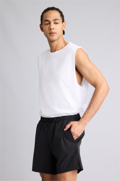 Short de bain imprimé à texture extensible Coupe régulière de DeFactoFit