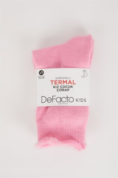 Kız Çocuk Pamuklu Termal Uzun Çorap
