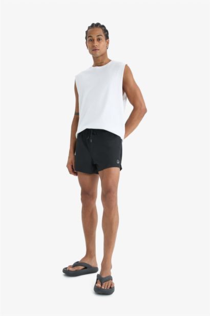 DeFactoFit Andy Printed Flexible Textured Sports Swim Shorts
