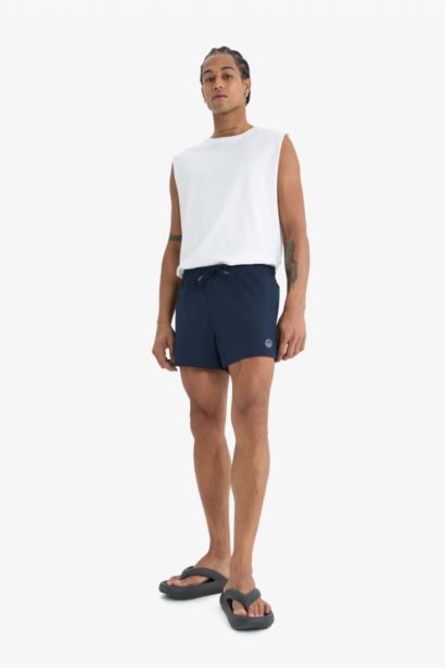 DeFactoFit Andy Printed Flexible Textured Sports Swim Shorts