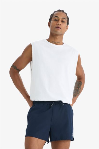 DeFactoFit Andy Printed Flexible Textured Sports Swim Shorts