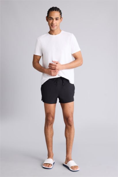 DeFactoFit Andy Printed Flexible Textured Sports Swim Shorts