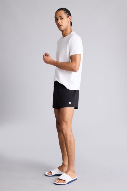 DeFactoFit Andy Printed Flexible Textured Sports Swim Shorts