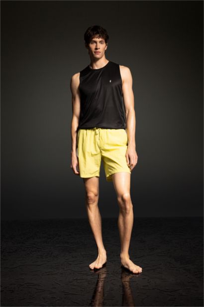 DeFactoFit Regular Fit Printed Short Swim Shorts