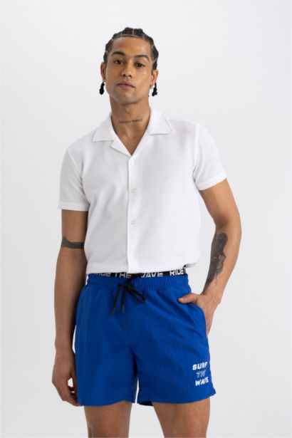 DeFactoFit Printed Short Swim Shorts