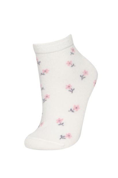 Woman Flower 3 piece Short Socks