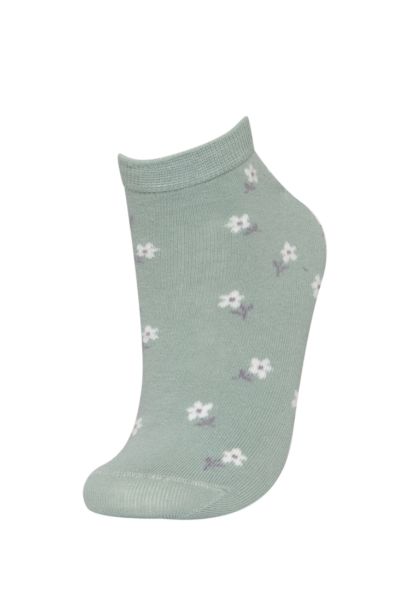 Woman Flower 3 piece Short Socks