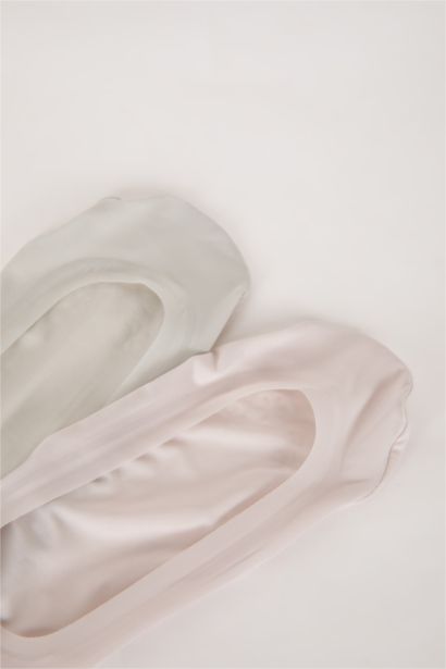 جوارب فلات ألياف نسائي - قطعتين