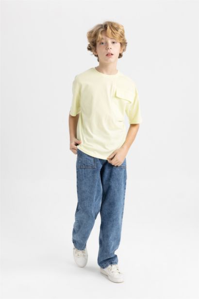 Boy Oversize Fit Crew Neck 3D Short Sleeve T-Shirt