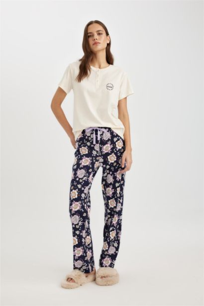 Fall in Love Baskılı Kısa Kollu Pijama Takımı