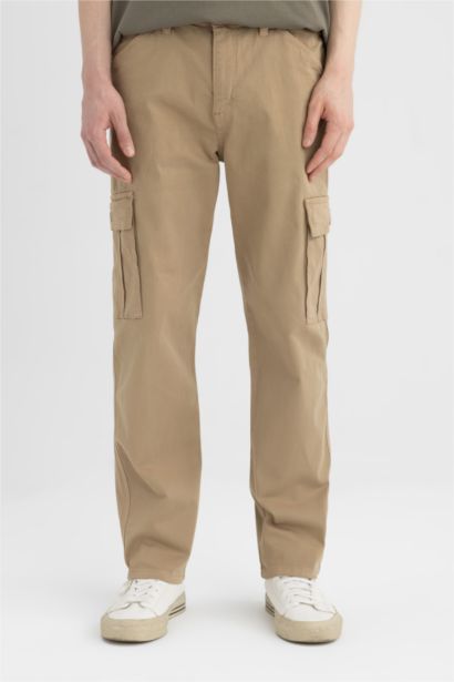 Cargo Fit Regular Hem Gabardine Trousers