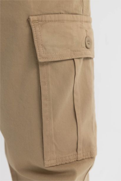 Cargo Fit Regular Hem Gabardine Trousers