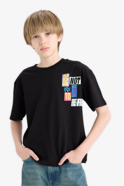 T-Shirt Oversize à Col rond et Manches Courtes Pour Garçon