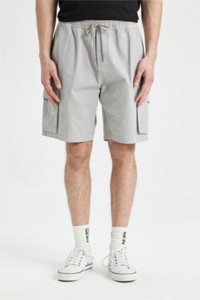 Cargo Fit Gabardine Bermuda Shorts
