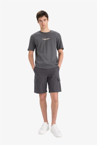 Cotton Relax Fit Bermuda Shorts