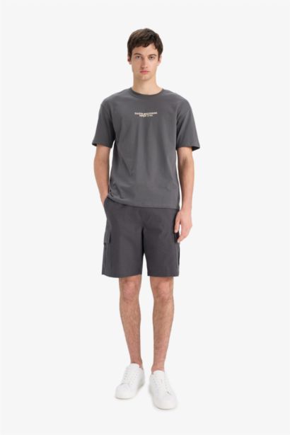 Cotton Relax Fit Bermuda Shorts