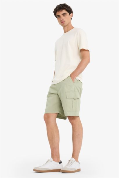 Cotton Relax Fit Bermuda Shorts