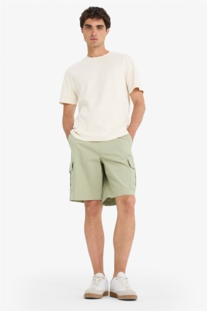 Cotton Relax Fit Bermuda Shorts