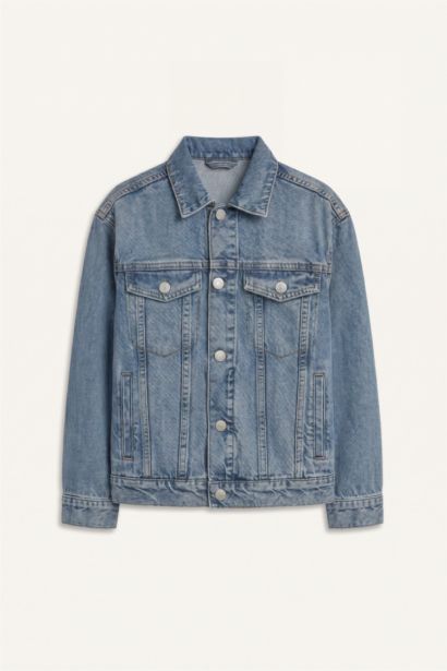Polo Yaka Jean Ceket Erkek Çocuk