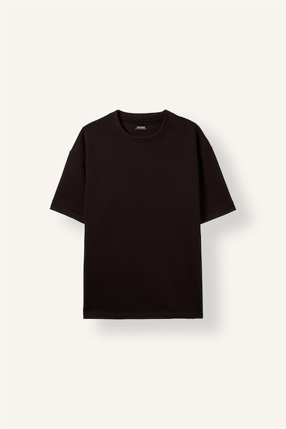 Kırışmaz Oversize Basic Kısa Kollu Tişört