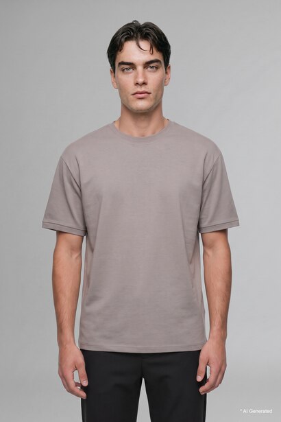Kırışmaz Oversize Basic Tişört