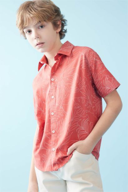 Boy Oversize Polo Neck Short Sleeve Shirt