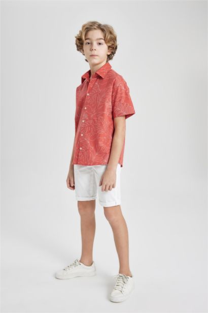 Boy Oversize Polo Neck Short Sleeve Shirt
