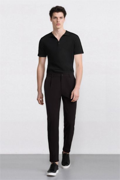 Jogger Straight Leg Stretchy Summer Fabric Trousers