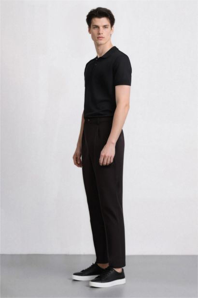 Jogger Straight Leg Stretchy Summer Fabric Trousers