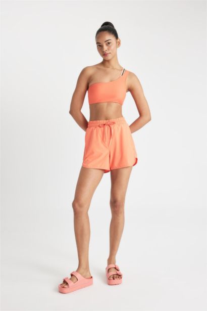 Standart Fit Esnek Dokulu Sporcu Deniz Şortu