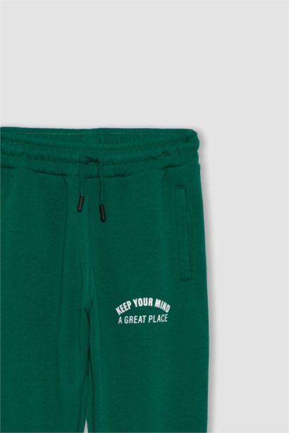 Boy Loose Fit Thick Sweatshirt Fabric Trousers