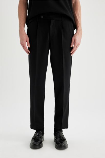 Regular Hem Twill Trousers