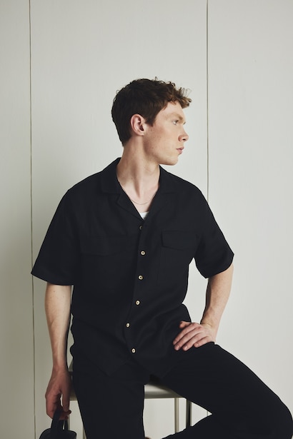 Relax Fit Linen Short Sleeve Shirt