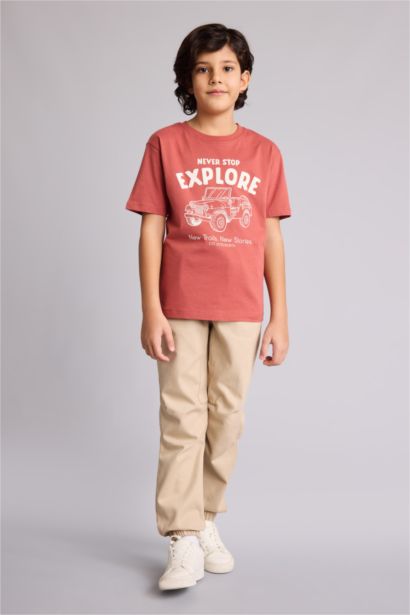 Jogger Fıt Gabardin Pantolon Erkek Çocuk