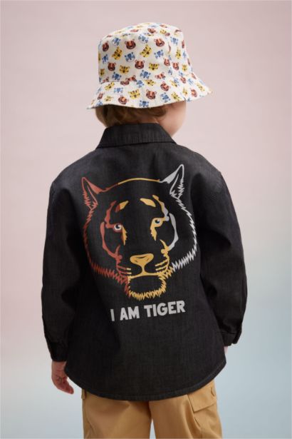 Джинсовая рубашка для малышей мальчиков