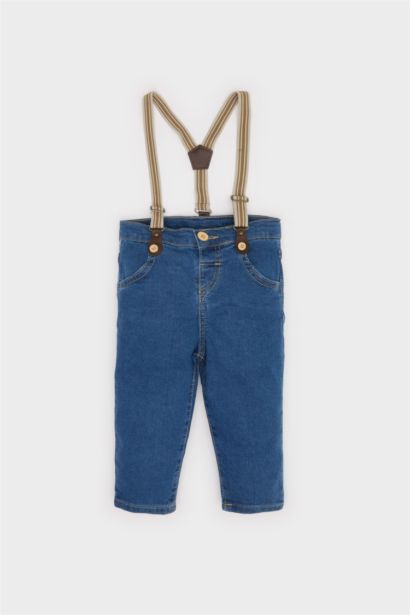 Baby Boy Suspender Straight Leg Jeans