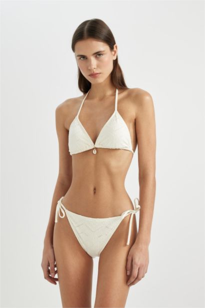 Regular Fit Embroidered Bikini Bottom