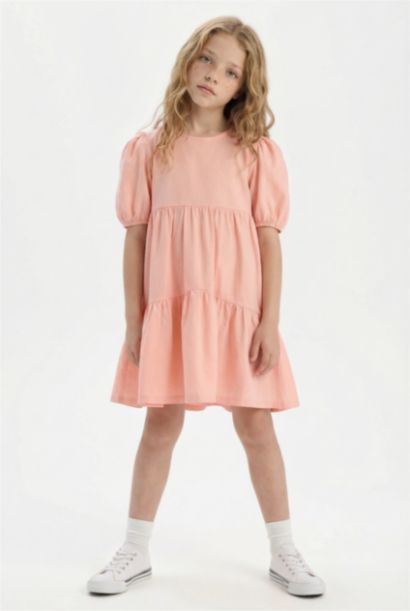 Regular Fit Short Sleeve Woven Dress