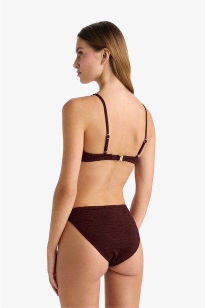 Afra x DeFacto Crinkle Fabric Bikini Bottom