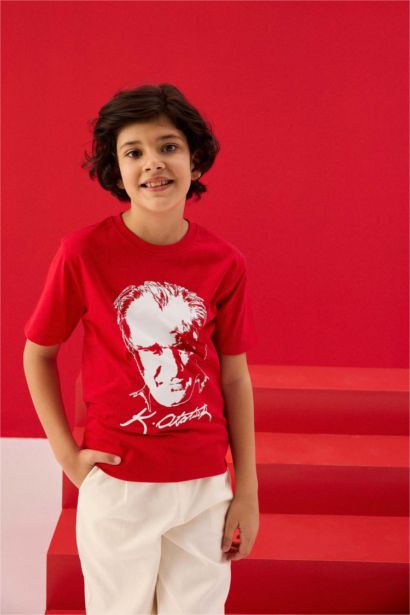 Atatürk Baskılı Tişört Erkek Çocuk
