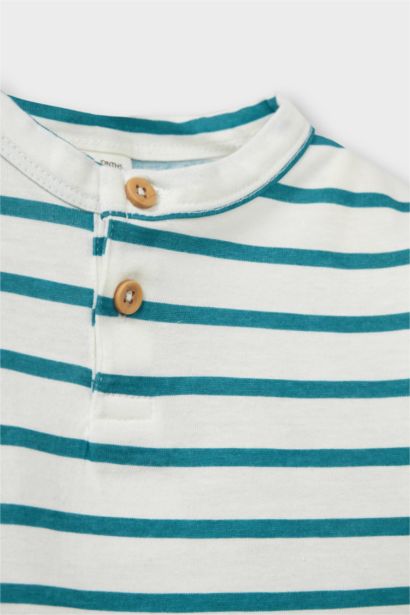 Ensemble T-shirt rayé et Short à taille élastique pour bébé garçon