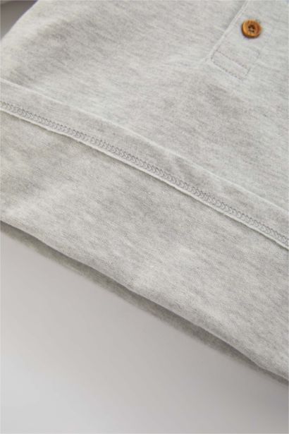 T-Shirt Manches Longues à Col Boutonné Pour Bébé Garçon