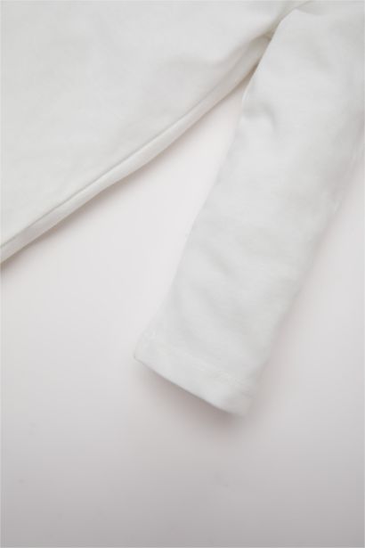 T-shirt basique à col rond et manches longues pour bébé garçon