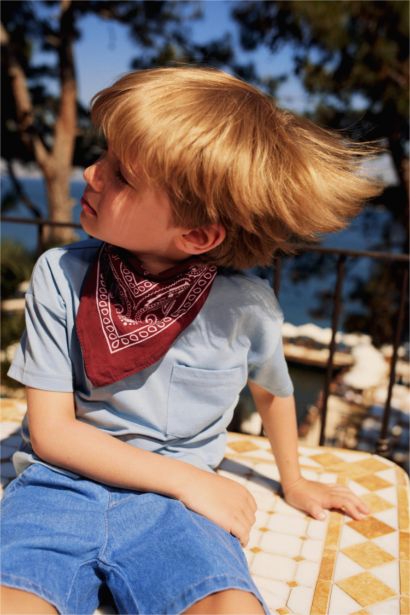 T-Shirt Col Rond à Manches Courtes pour Bébé Garçon